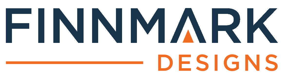 Finnmark infrared sauna brand logo showcasing authentic sauna experiences in elegant dark blue text