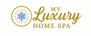 My Luxury Home Spa premium brand logo with gold emblem and snowflake design representing cold therapy and wellness