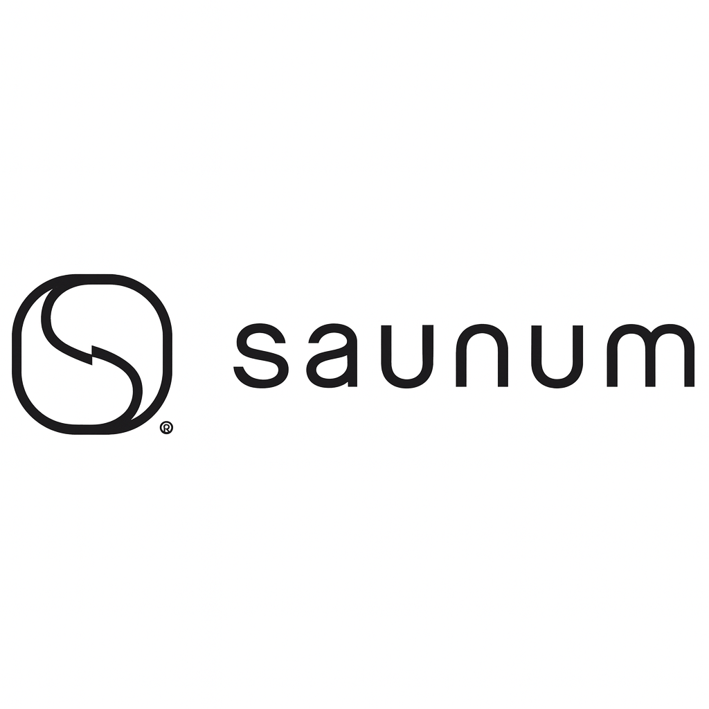 Saunum logo representing premium Saunum heaters and sauna accessories for a balanced wellness experience