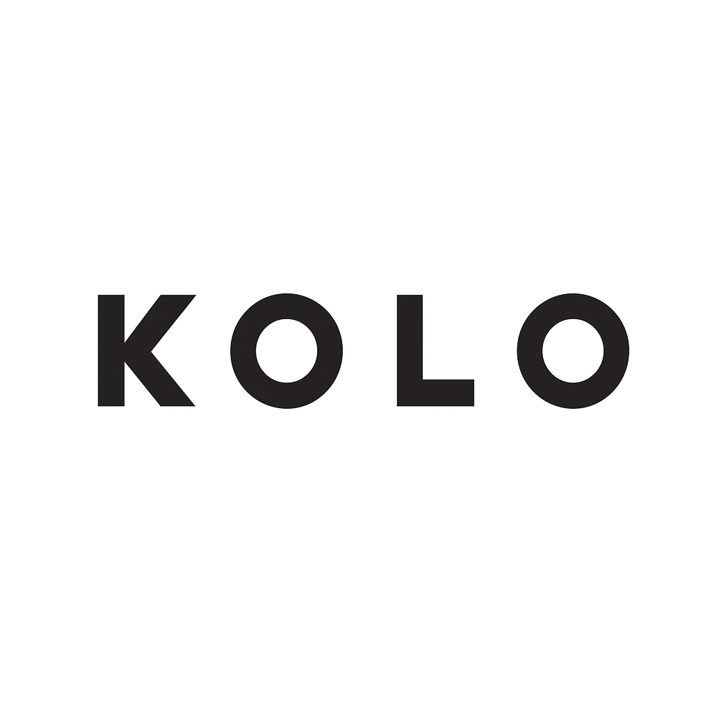 KOLO luxury saunas logo showcasing minimalist Scandinavian design and premium sauna accessories branding
