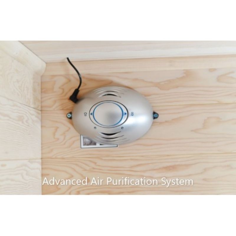 Advanced Air Purification System for 1-person infrared sauna ensuring clean and fresh air during use