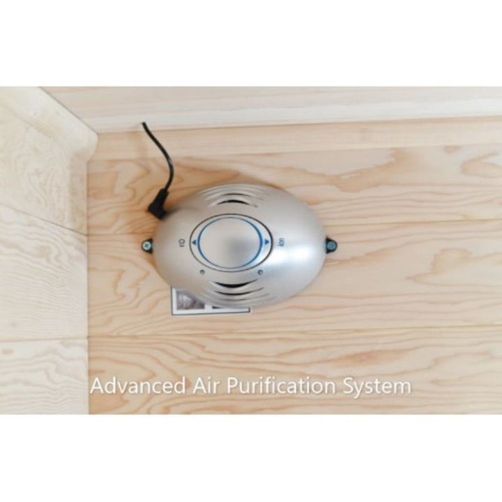 Advanced Air Purification System for 1-person infrared sauna ensuring clean and fresh air during use