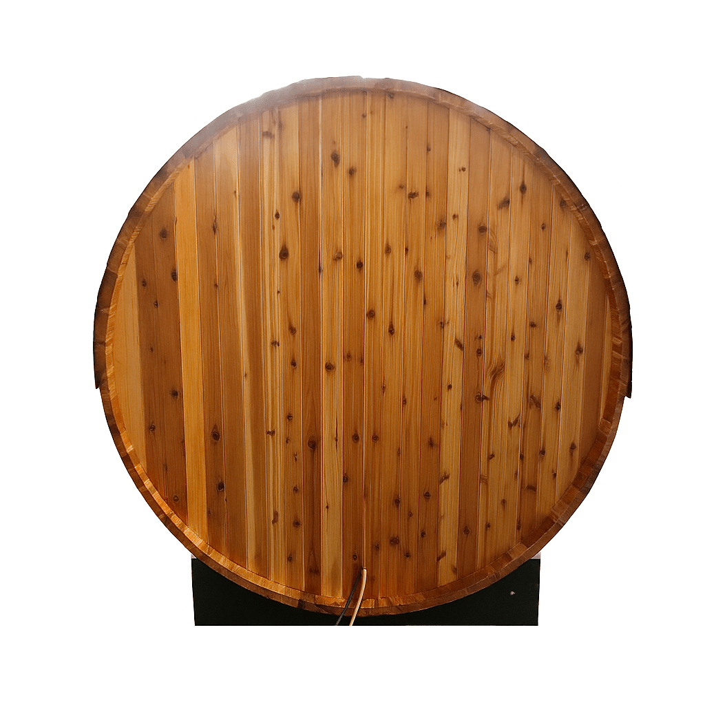 SunRay 2-4 person luxury sauna with a natural wood finish for a relaxing home spa experience