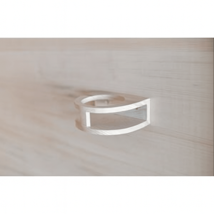 Close-up of the handle on a SunRay 2-person home sauna with sleek design and durable construction