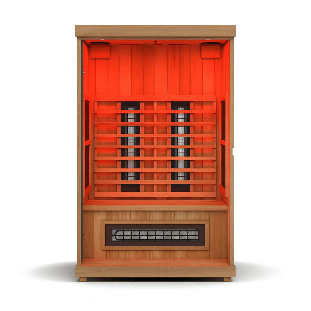Finnmark 2 person infrared sauna for home with spacious seating and efficient heating elements