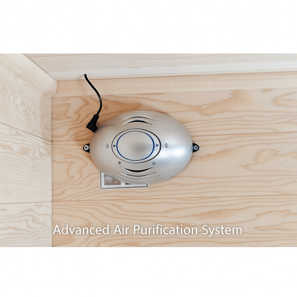 Advanced Air Purification System for the 3-person infrared sauna by SunRay