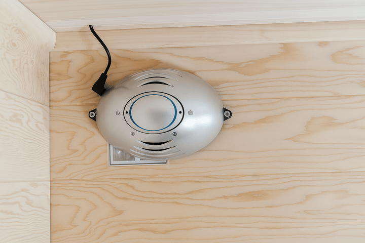 SunRay 4-person infrared sauna heating system for effective and efficient heat distribution