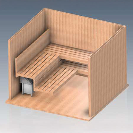 EOS Invisio Midi Concealed Under-Bench Electric Sauna Heater