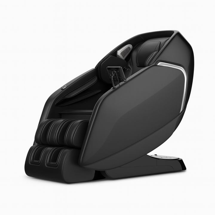 Kahuna AI luxury massage chair in sleek black design for ultimate relaxation and comfort