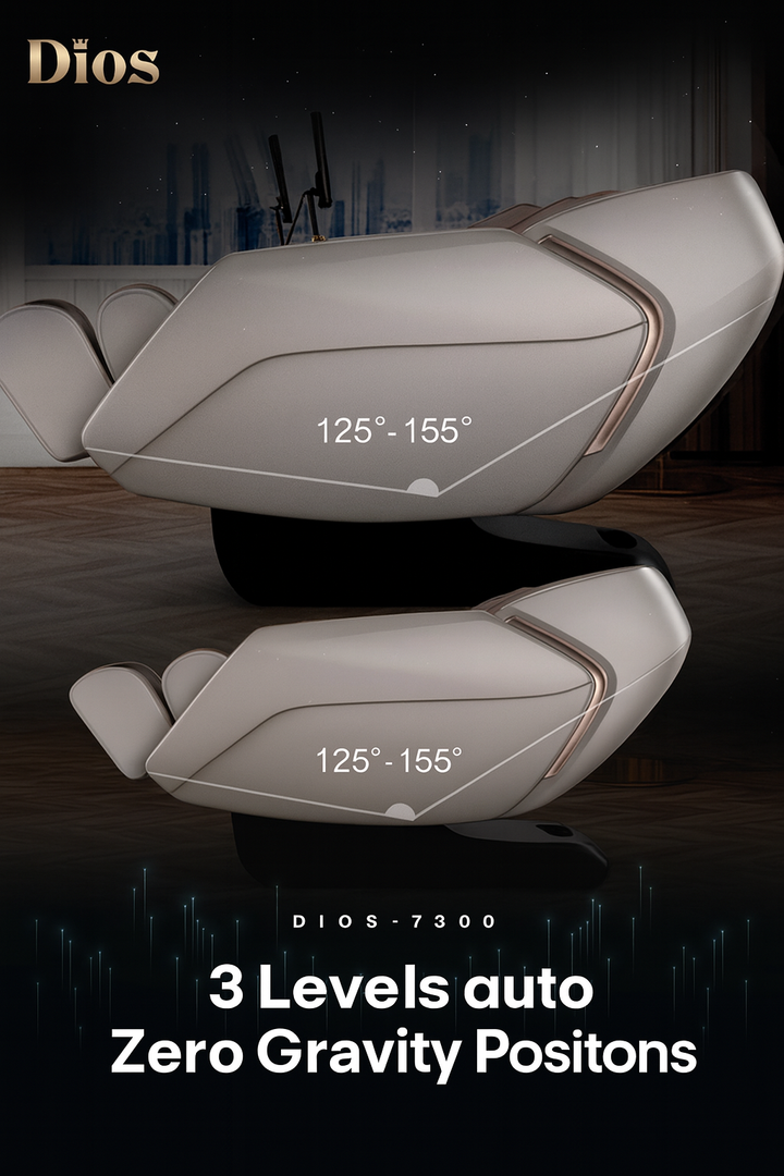Kahuna AI luxury massage chair with three adjustable zero gravity positions for ultimate relaxation