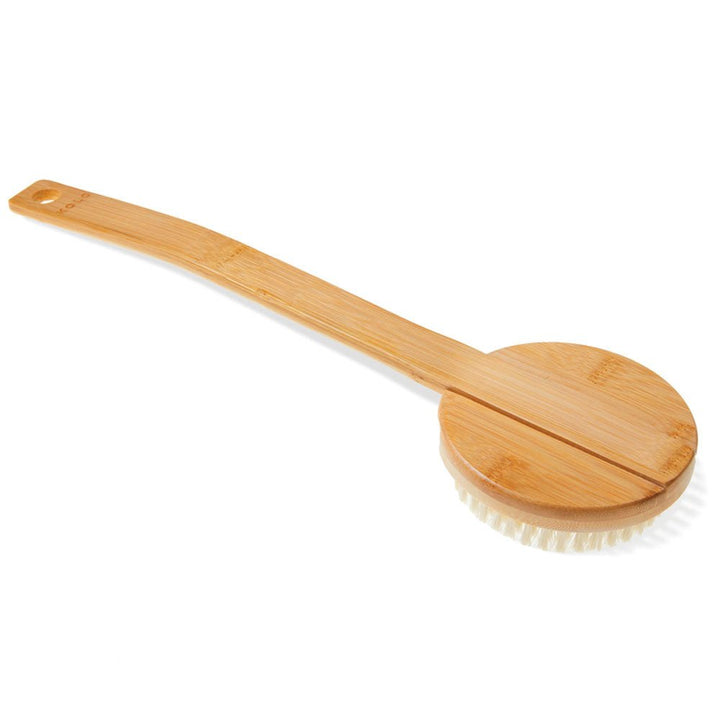 KOLO Bamboo sauna bath brush with a long handle and natural bristles for enhanced bathing experience