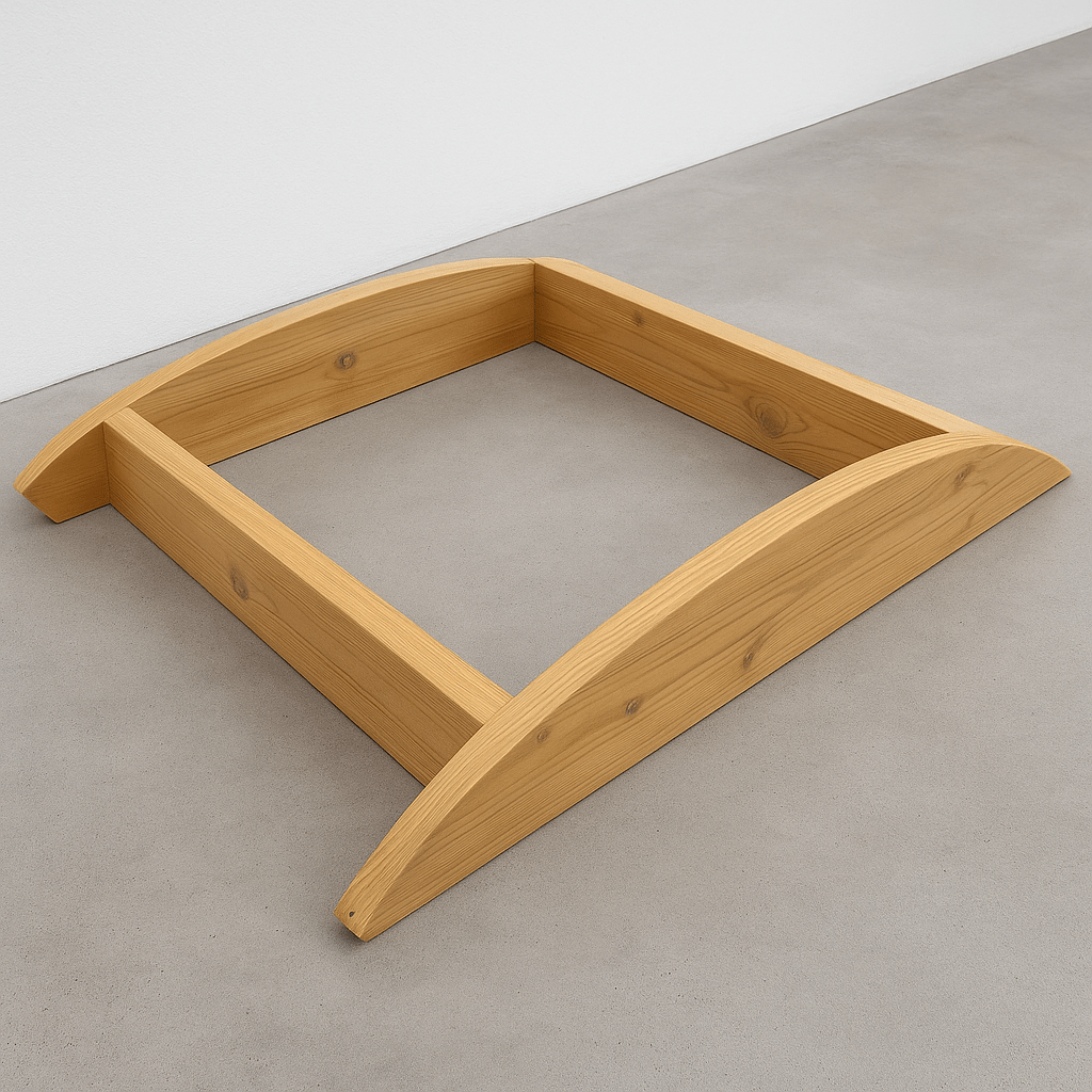 SaunaLife barrel sauna ceiling frame made of natural wood for durable sauna construction