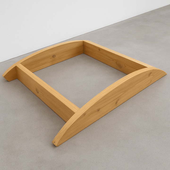 SaunaLife barrel sauna ceiling frame made of natural wood for durable sauna construction