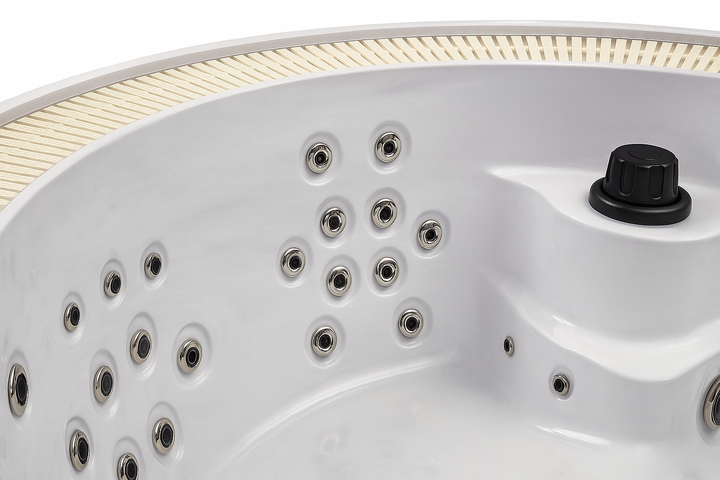Luxury Spa hot tub interior showing multiple jet nozzles highlighting the best hot tubs for sale