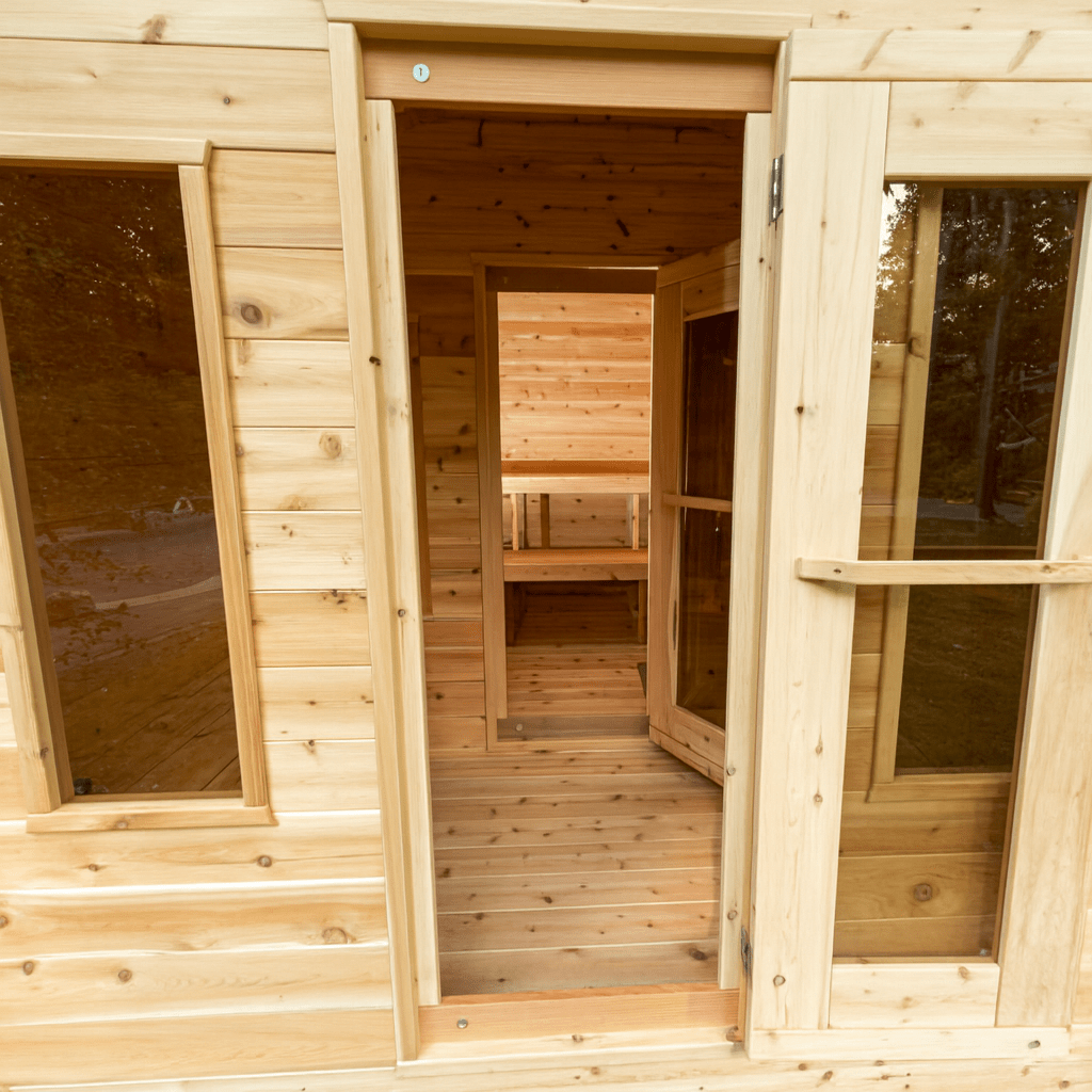 Leisurecraft Canadian Timber Georgian Cabin Sauna with Changeroom - My Luxury Home Spa