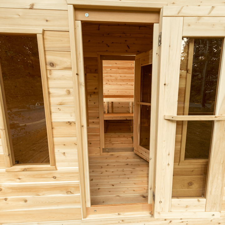 Leisurecraft Canadian Timber Georgian Cabin Sauna with Changeroom - My Luxury Home Spa