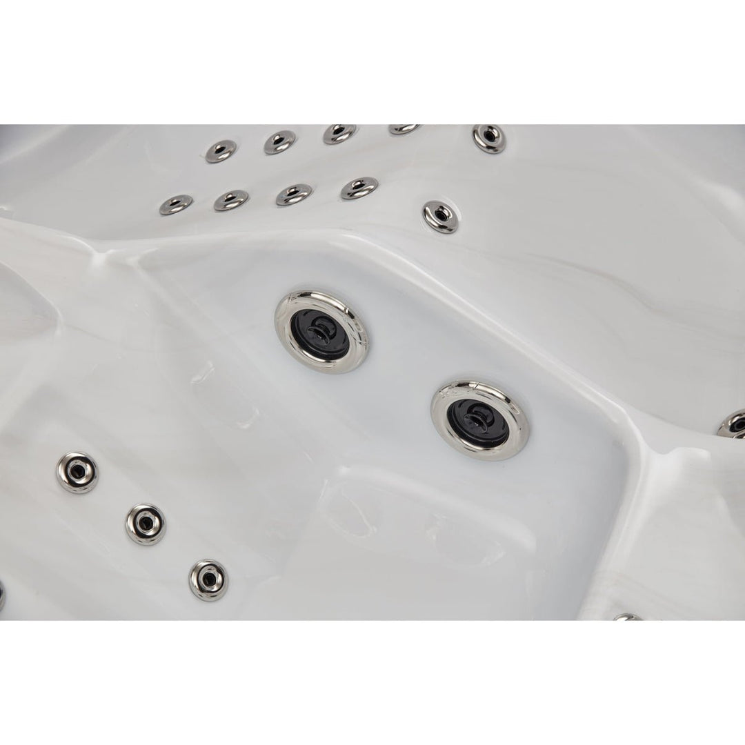 Luxury Spa Casey Elite hot tub showcasing jets and spacious interior for ultimate relaxation
