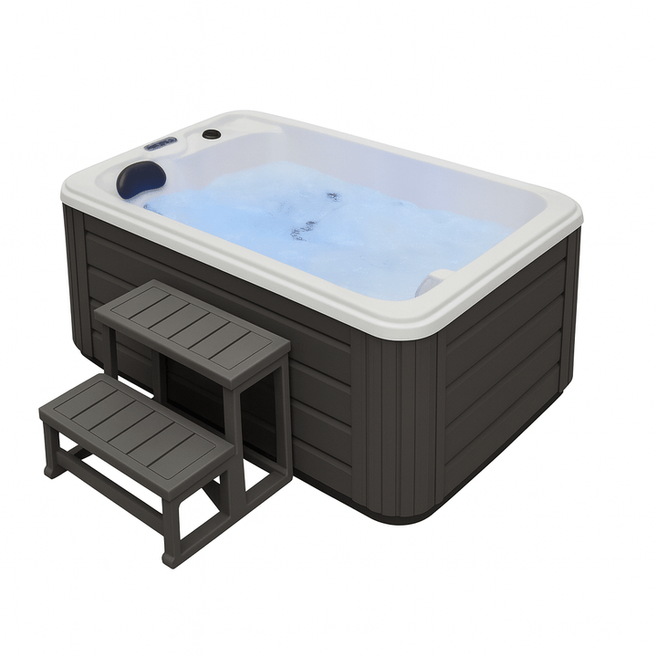 Luxury Spa Cashmere series hot tub with comfortable seating and step for easy access