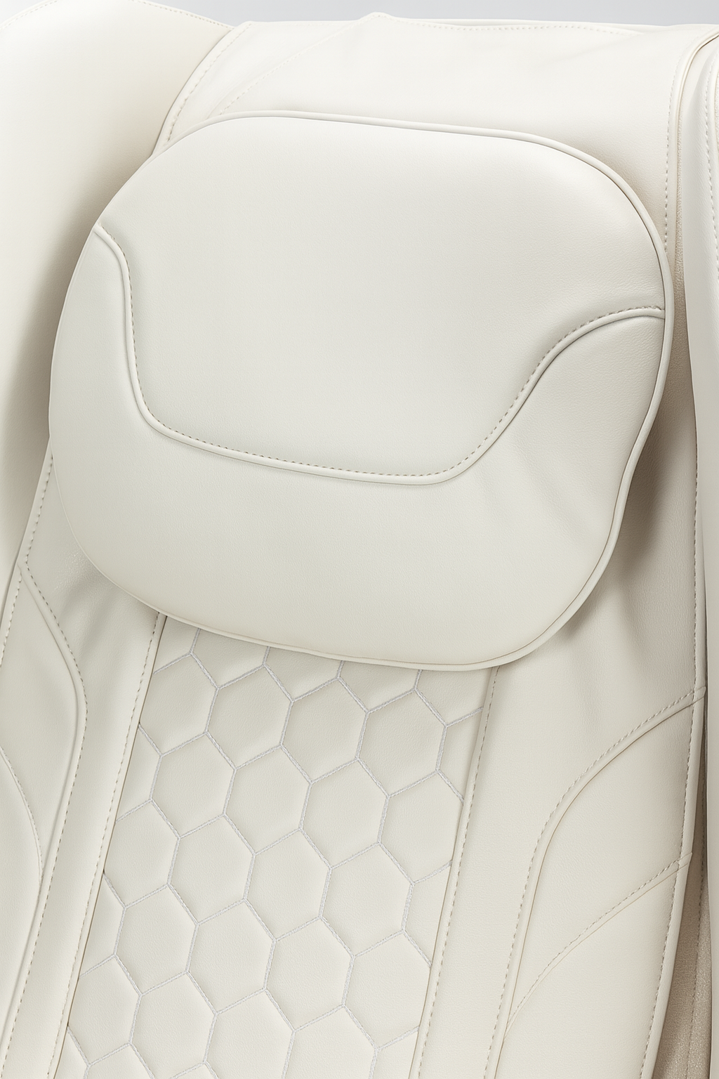 Kahuna compact massage chair for home featuring a sleek white design and comfortable headrest