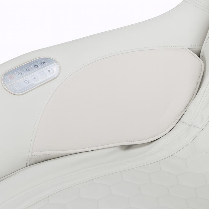 Kahuna compact massage chair for home featuring a sleek remote control for easy adjustments
