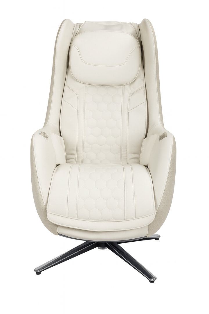 Kahuna compact massage chair for home in beige with ergonomic design and soft upholstery