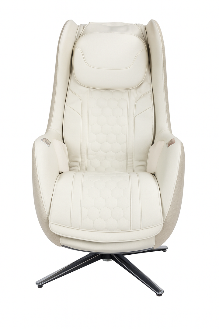 Kahuna Compact Massage Chair for Home with a sleek white design and modern ergonomic features