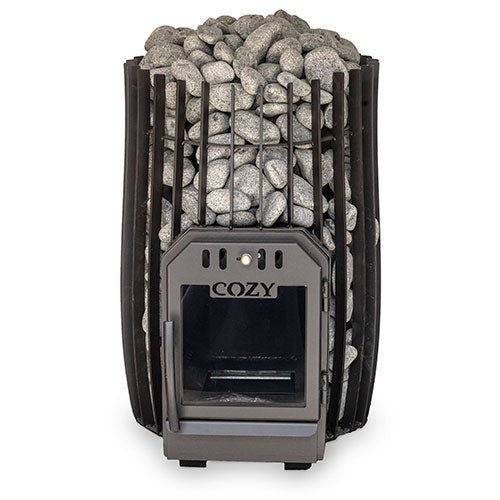 Cozy Heat Sauna Heater with Stones, Ideal sauna stove for home use and efficient heating.