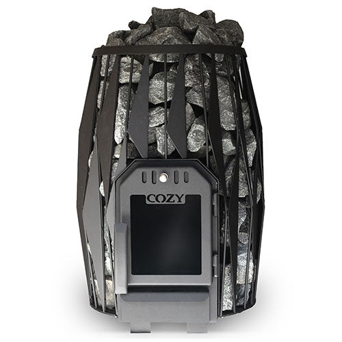 Cozy Heat Sauna Heater featuring a stylish design and heated stones for a sauna stove for luxury home spa