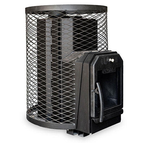 Cozy Heat thru-wall sauna stove designed for optimal heating in sauna installations