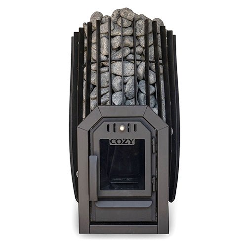Cozy Heat Thru-Wall Sauna Stove with stylish design and durable construction for home saunas