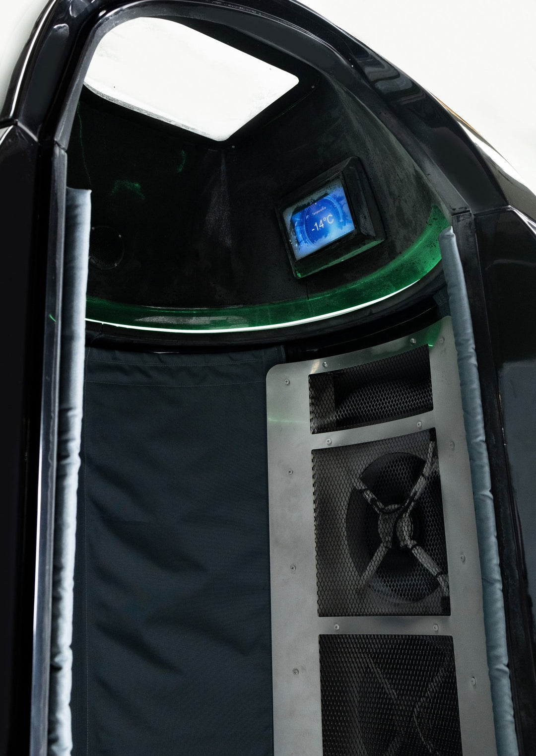 Vacuactivus cryotherapy chamber for home with cooling features and user-friendly display