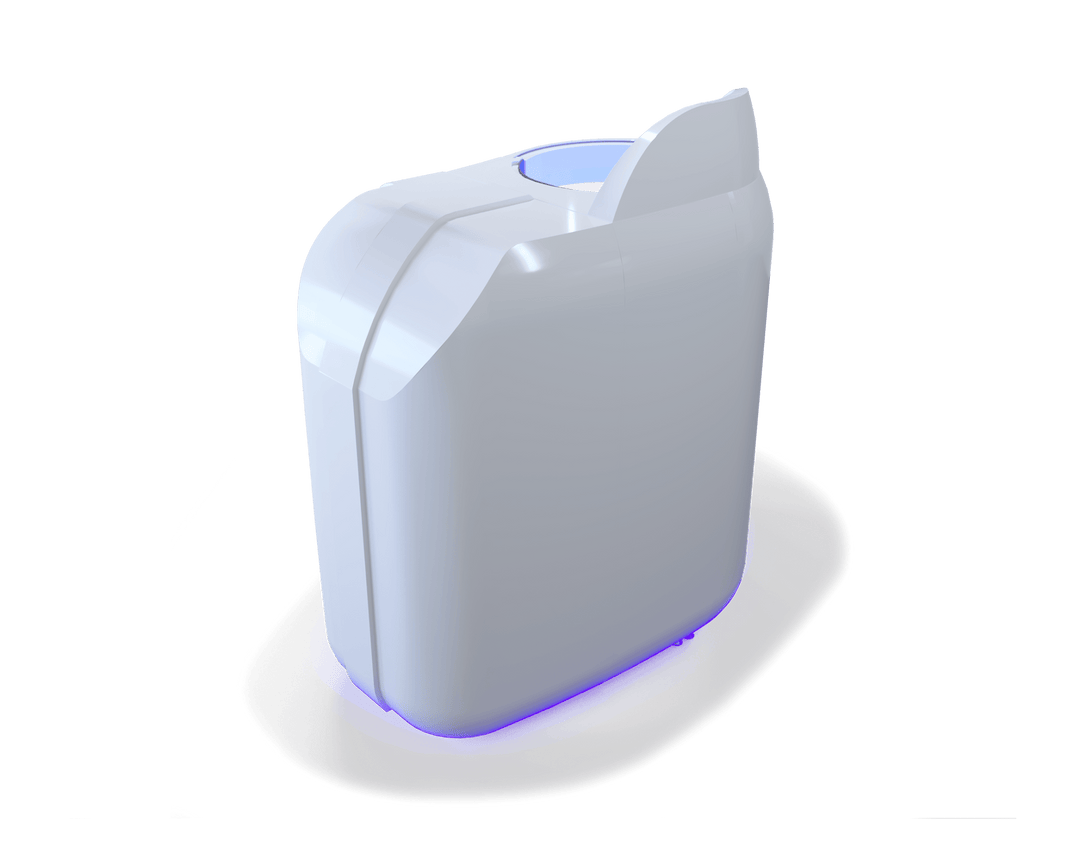 Vacuactivus Cryotherapy Chamber for Home in Sleek White Design with LED Accent Lighting