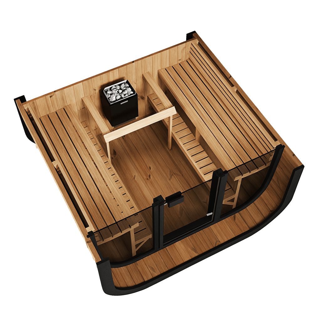 SaunaLife Model CL7G Cube - Series Outdoor Home Sauna Kit - My Luxury Home Spa