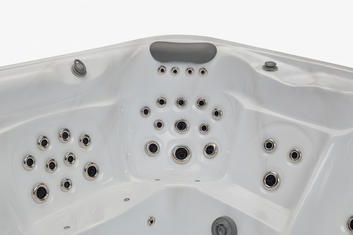 White Luxury Spa Danika Elite spa tub with multiple water jets and ergonomic seating