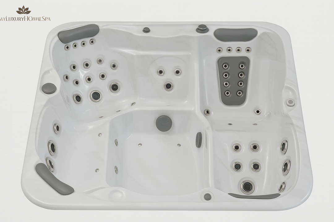 Luxury Spa Danika Elite spa tub white hot tub with multiple jet seating and ergonomic design