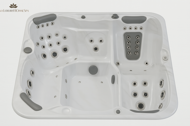 Luxury Spa Danika Elite spa tub white hot tub with multiple jet seating and ergonomic design