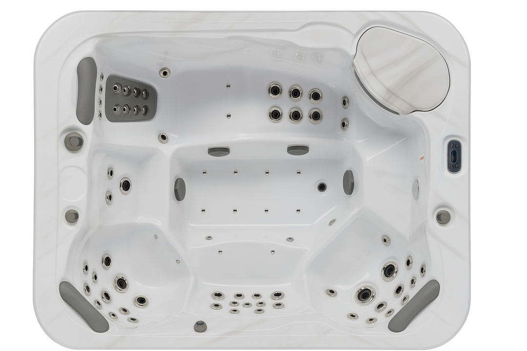 Luxury Spa Danika Elite spa tub white hot tub with multiple jet seats and ergonomic design