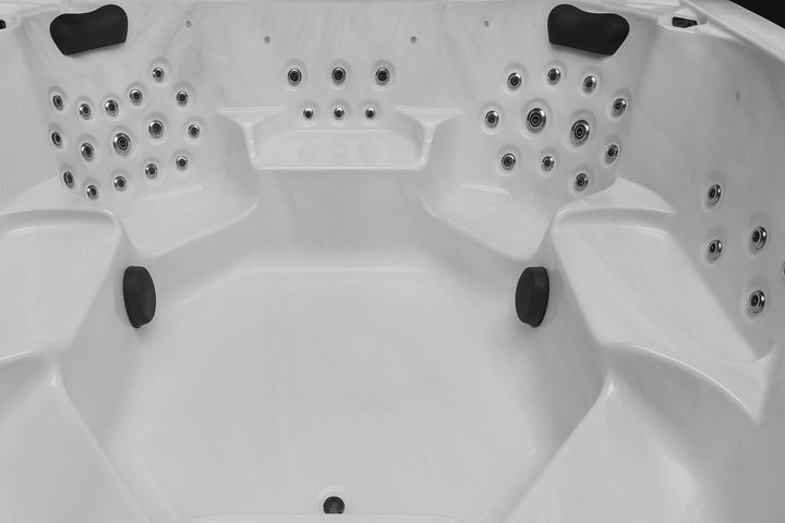 Denali Studio Series Spa interior showcasing massage jets and spacious seating for ultimate relaxation