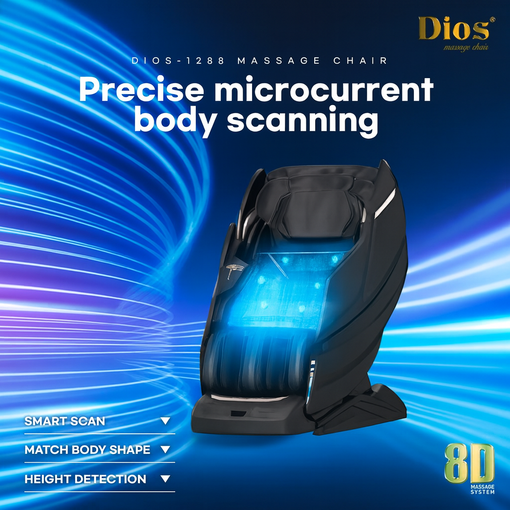 Kahuna luxury massage chair 8D featuring precise microcurrent body scanning technology
