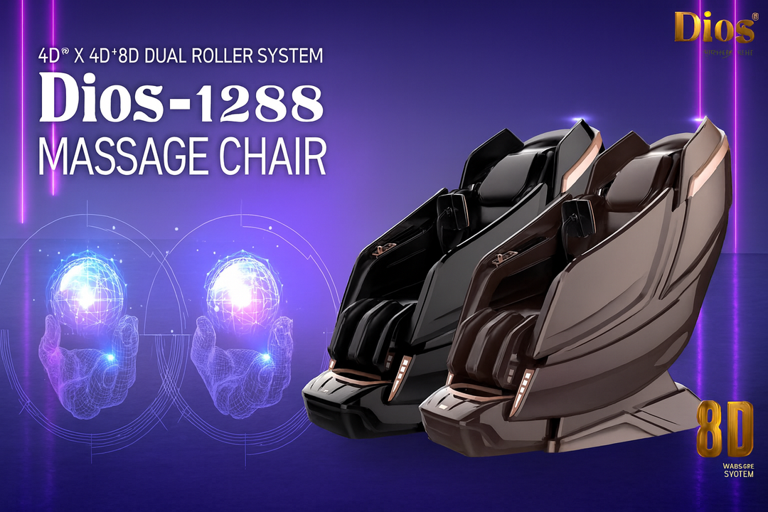 Kahuna Dios-1288 luxury massage chair 8D with advanced dual roller system for ultimate relaxation