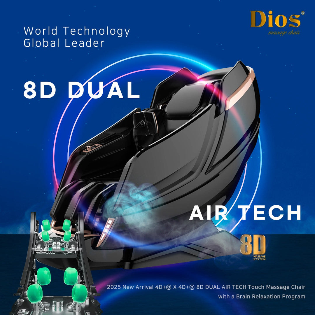 Kahuna luxury massage chair 8D featuring advanced 8D dual air tech for ultimate relaxation.