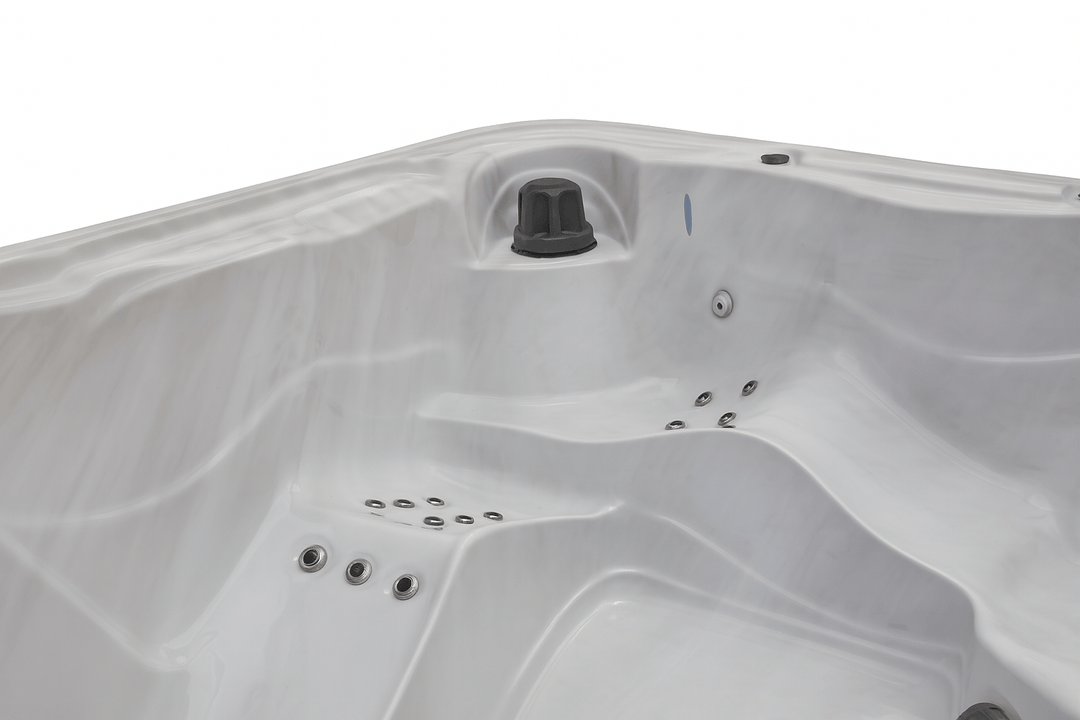 Interior view of the Estes Studio Series spa with sleek design and massage jets for ultimate relaxation