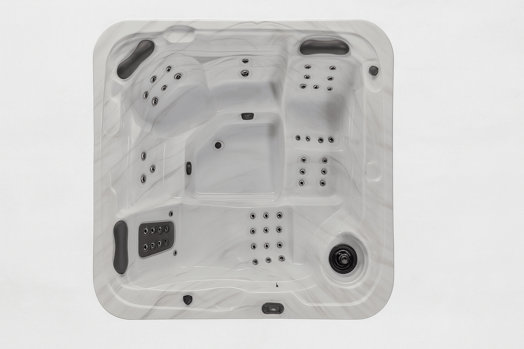 Estes Studio Series spa featuring a spacious design and multiple massage jets for ultimate relaxation