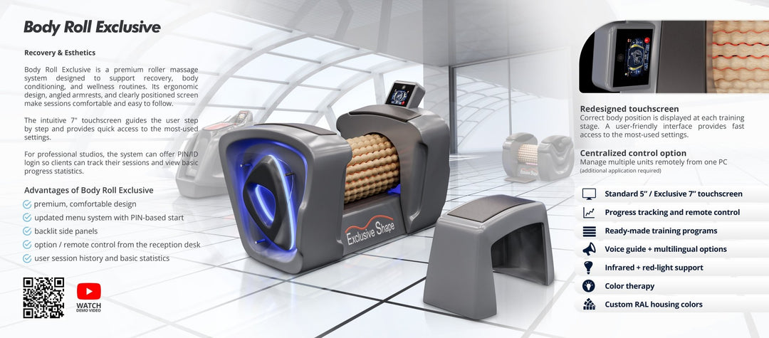 Exclusive Shape Body Roll 5" Touchscreen - My Luxury Home Spa