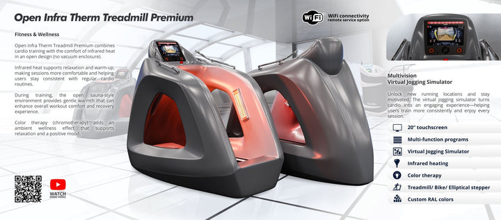 Exclusive Shape Infra Therm Open Treadmill Multivision Premium - My Luxury Home Spa