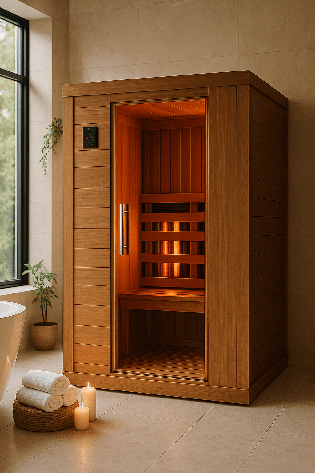 Finnmark FD - 1 Full - Spectrum Infrared Sauna 1 - Person Home Infrared Sauna - My Luxury Home Spa