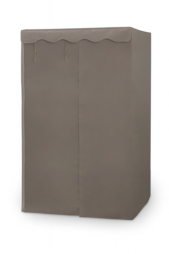 Finnmark FD-2 sauna cover in taupe color with durable fabric and secure fit accessory