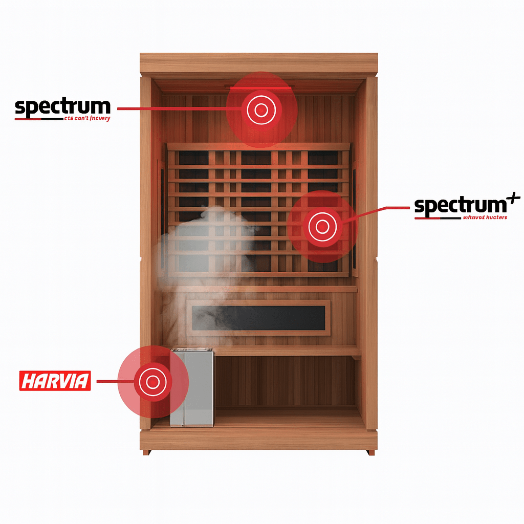 Finnmark FD-4 Trinity Infrared Sauna with Advanced Spectrum Heater and Harvia Component