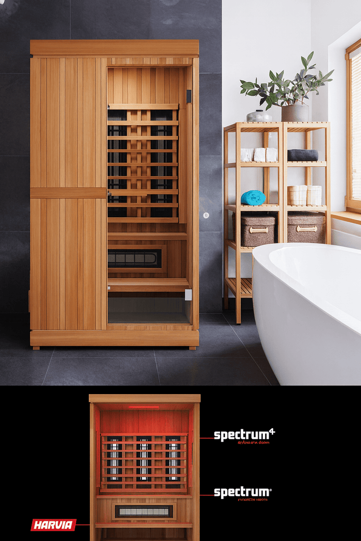 Finnmark FD-4 Trinity Infrared Sauna with Wooden Finish and Modern Design for Home Relaxation