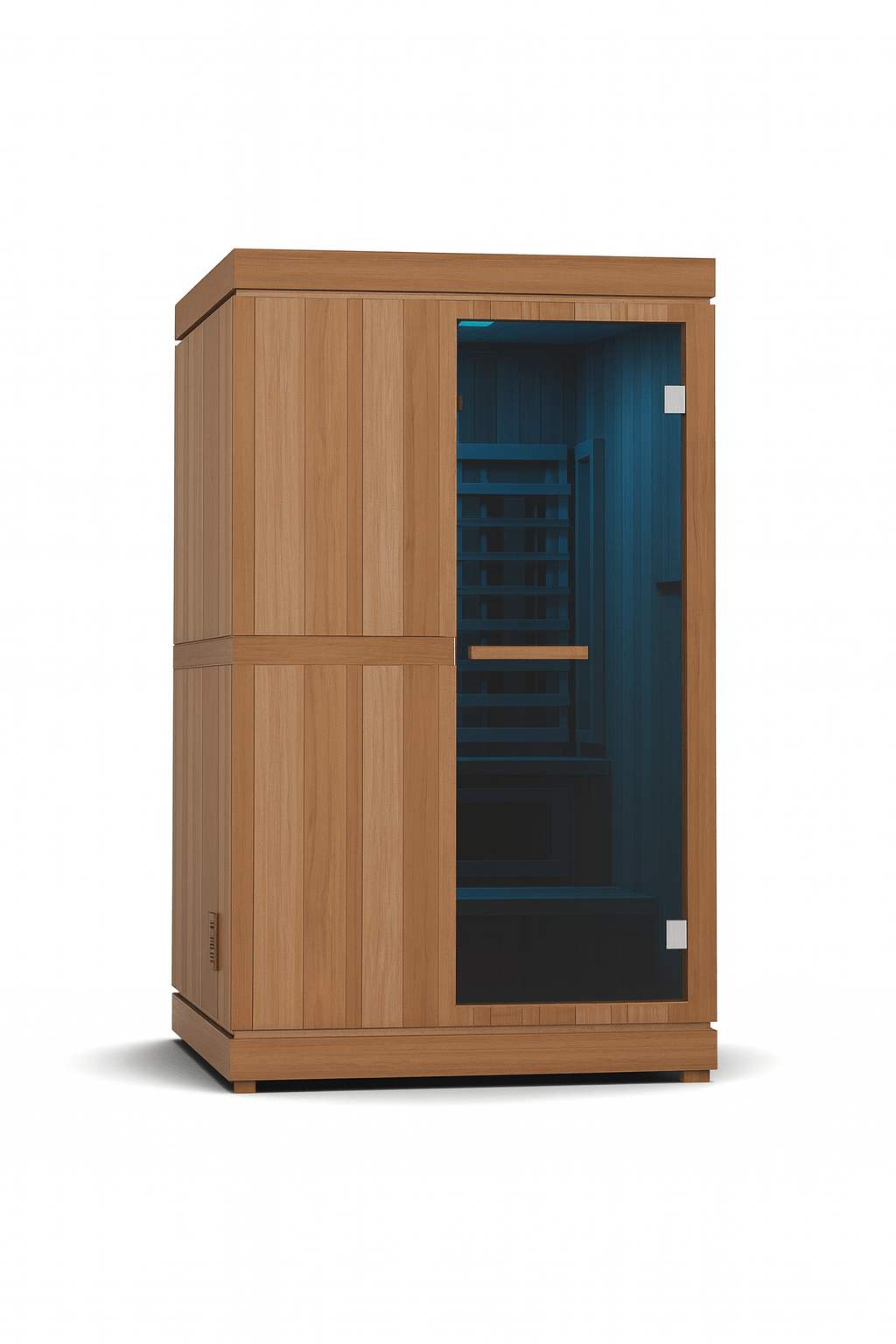Finnmark FD-4 Trinity Infrared Sauna with Wooden Finish and Glass Door for Relaxation
